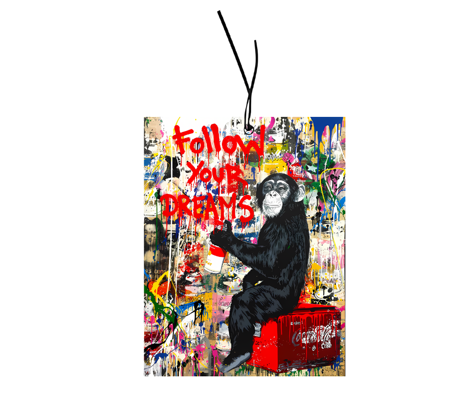 Affe Graffiti Pop Art Duftbaum / Lufterfrischer