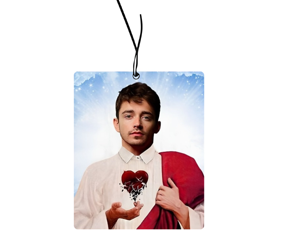 Saint Charles Leclerc Duftbaum“ – Auto Zubehör, Lufterfrischer, Car Air Freshener, Witziger Duftanhänger, Formel 1 Fanartikel
