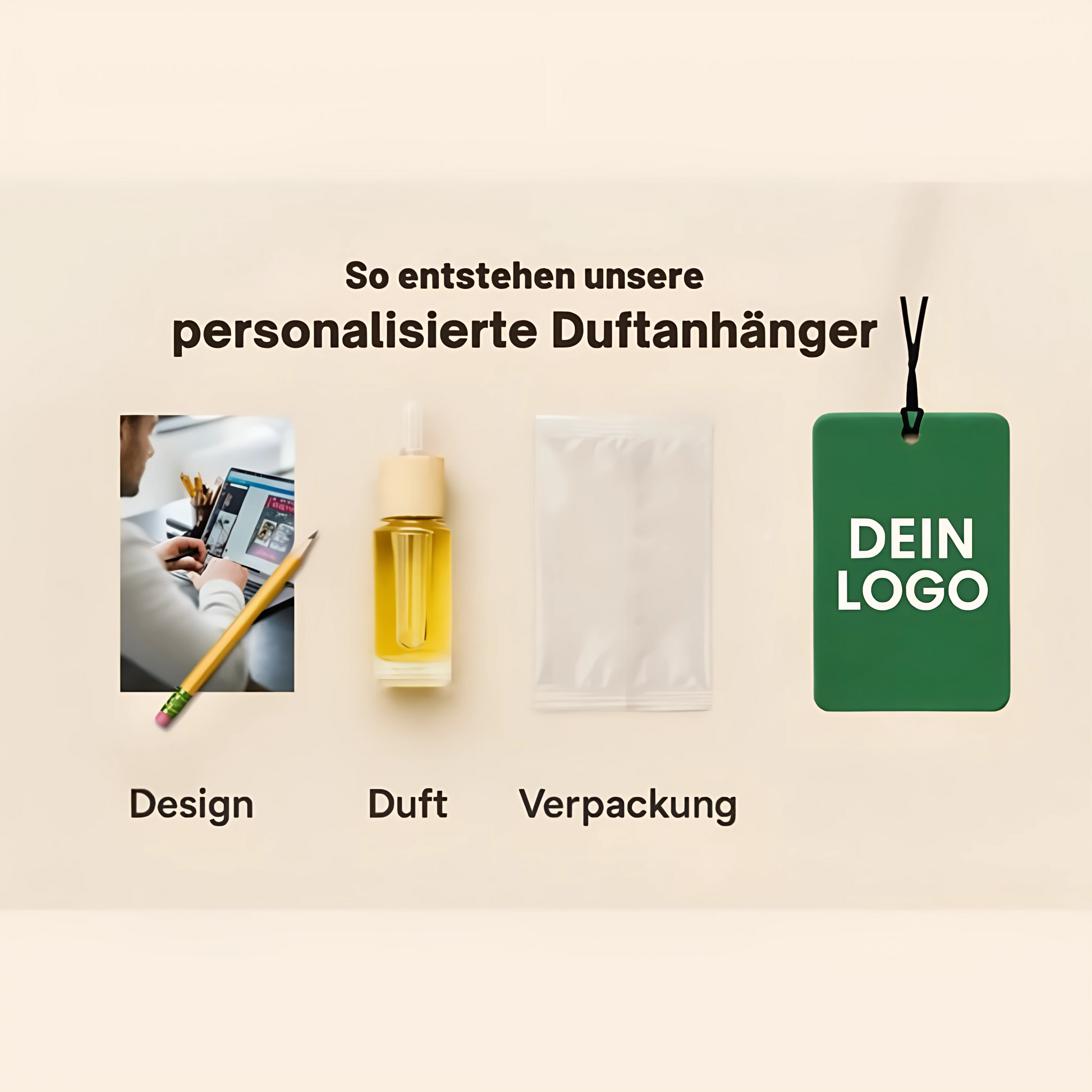 Duftbaum mit Logo bedrucken verschiedene Designs