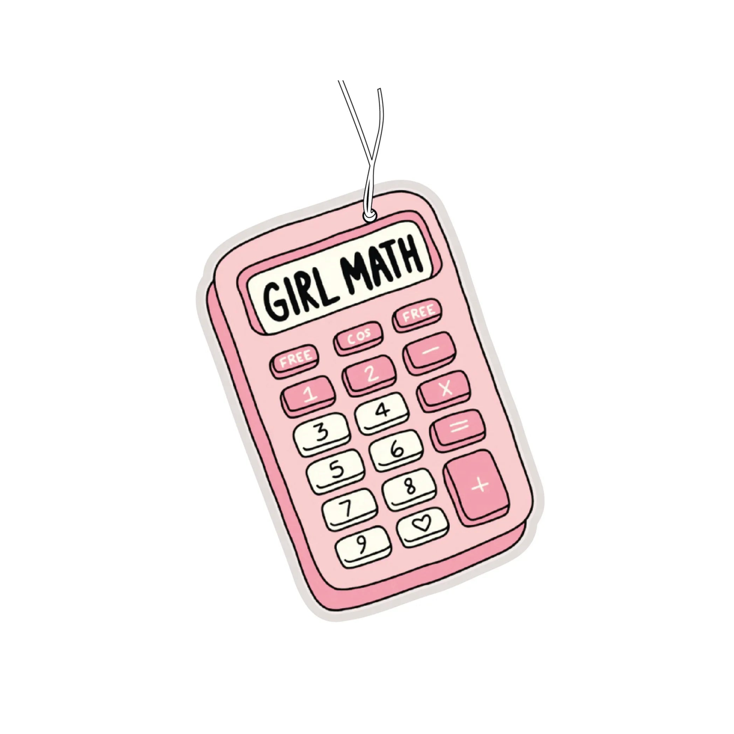 Girl Math Duftbaum Rosa Taschenrechner Auto Lufterfrischer