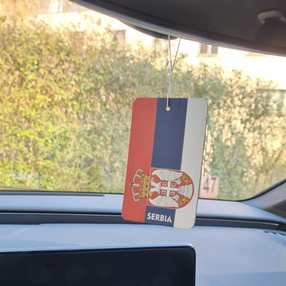 Duftbaum - Autolufterfrischer Serbien Flagge – EleganceFresh